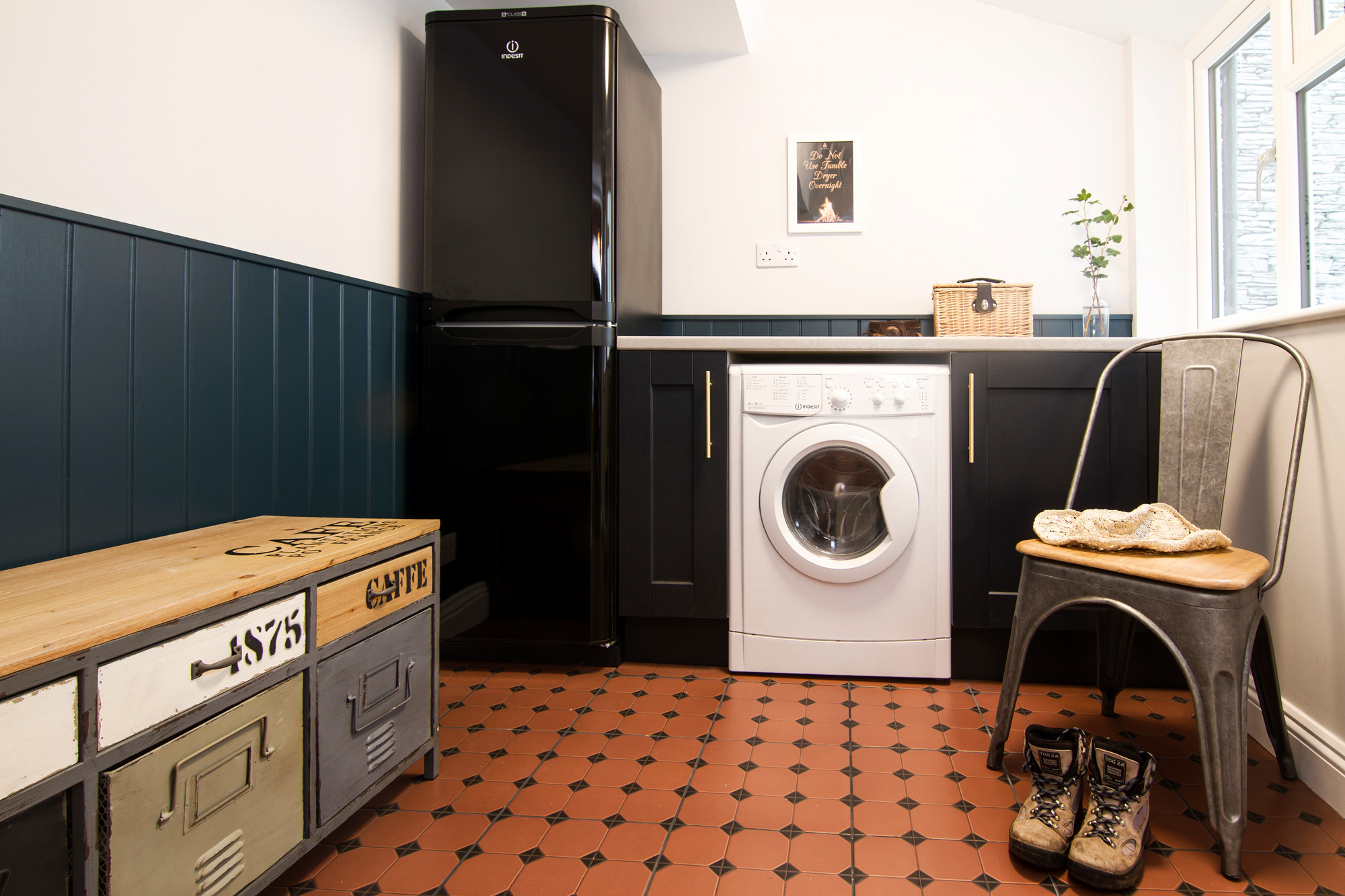 Boot room at Little Slate House with drying space
